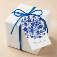 Fleur de remerciement à l'aquarelle Indigo profond