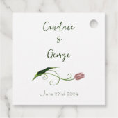 Étiquettes Cadeau Fleur de tulipe rose (Dos)