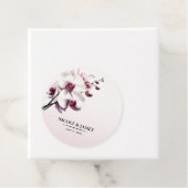 Étiquettes Cadeau Fleur d'orchidée rose et blanc Mariage (En situation)