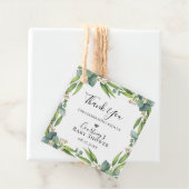 Étiquettes Cadeau Fleur Eucalyptus Folithe Wreath (En situation)