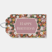 Étiquettes-cadeau Fleur festive d'automne (Dos (Horizontal))