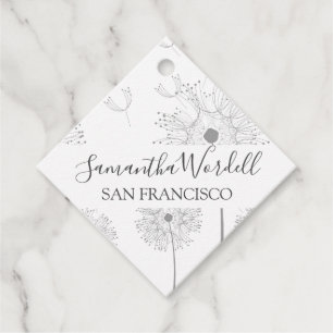 Étiquettes Cadeau Fleur illustrée