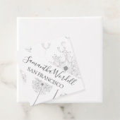 Étiquettes Cadeau Fleur illustrée (En situation)