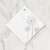 Étiquettes Cadeau Fleur illustrée (Dos)