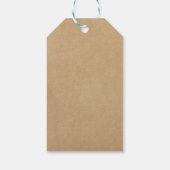 Étiquettes-cadeau Fleur Kraft Rustique | Remerciements pour EVJF (Dos)