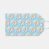Étiquettes-cadeau Fleur marguerite 3D (Devant (Horizontal))