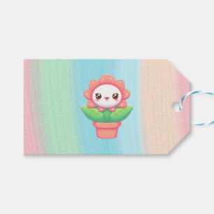 Étiquettes-cadeau Fleur mignonne, capricieuse en pot