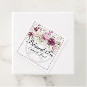 Étiquettes Cadeau Fleur Romantique Pentacle de Paeonie Florale (En situation)