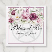 Étiquettes Cadeau Fleur Romantique Pentacle de Paeonie Florale (Dos)