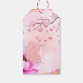 Étiquettes-cadeau fleur rose (Dos)