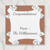 Étiquettes Cadeau Fleur Rose antique (Dos)