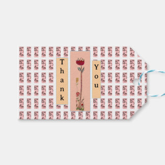 Étiquettes-cadeau Fleur rouge simple