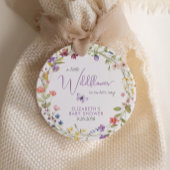 Étiquettes Cadeau Fleur sauvage Aquarelle bébé fille douche Merci