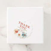 Étiquettes Cadeau Fleur sauvage aquarelle Elegant Boho Merci (En situation)