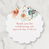 Étiquettes Cadeau Fleur sauvage aquarelle Elegant Boho Merci (Dos)