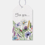 Étiquettes-cadeau Fleur sauvage avec Ladybug et Butterfly (Devant)