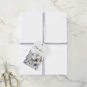 Étiquettes-cadeau Fleur sauvage avec Ladybug et Butterfly (Avec de la ficelle)