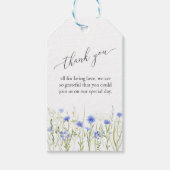 Étiquettes-cadeau Fleur sauvage Bleu Mariage Favori Sac (Devant)