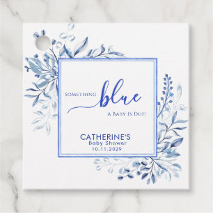 Étiquettes Cadeau Fleur Sauvage Bleue Cadeau de Naissance pour Bébé