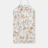 Étiquettes-cadeau Fleur Sauvage Bohème Baby Shower Aquarelle en Fleu (Dos)