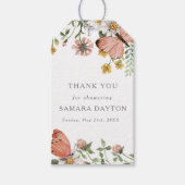 Étiquettes-cadeau Fleur sauvage bohémien  papillon Favor Merci (Devant)