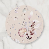 Étiquettes Cadeau Fleur sauvage boho Baby shower moderne Pop it When (Dos)