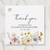 Étiquettes Cadeau Fleur sauvage Boho Mariage merci (Devant)