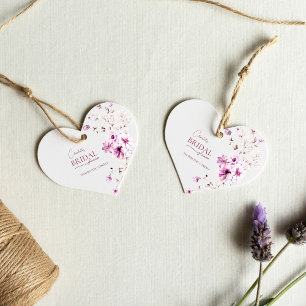 Étiquettes Cadeau Fleur sauvage de Charme cardiaque Ruby Rose Fête d