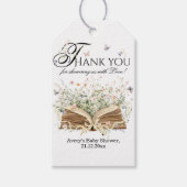 Étiquettes-cadeau Fleur sauvage de livre Un nouveau chapitre commenc (Devant)