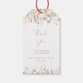 Étiquettes-cadeau Fleur sauvage d'été Multicolor Mariage Merci (Devant)