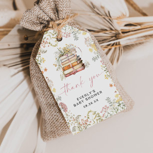 Étiquettes-cadeau Fleur sauvage du Baby shower du livre de contes Fa