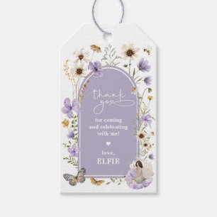 Étiquettes-cadeau Fleur sauvage Fairy Lavender Garden Anniversaire F