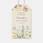 Étiquettes-cadeau Fleur sauvage Genre Neutre Baby shower Bouteille F (Dos)