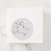 Étiquettes Cadeau Fleur sauvage merci baby shower (En situation)