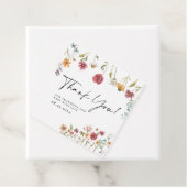 Étiquettes Cadeau Fleur sauvage Merci Baby shower Balises cadeaux (En situation)