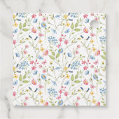 Étiquettes Cadeau Fleur sauvage Printemps fleurit Baby shower Floral (Dos)