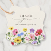 Étiquettes Cadeau Fleur sauvage Rustic Chic Floral Mariage campagnar (Devant)