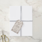 Étiquettes-cadeau Fleur sauvage rustique élégant Mariage de script (Avec de la ficelle)