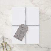 Étiquettes-cadeau Fleur sauvage rustique élégant Script mariage Fave (Avec de la ficelle)