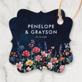 Étiquettes Cadeau Fleur sauvage Rustique Pays Boho Floral Merci (Dos)