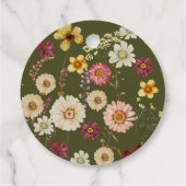 Étiquettes Cadeau Fleur sauvage rustique vert Sage (Dos)