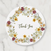 Étiquettes Cadeau Fleur sauvage rustique vert Sage (Devant)