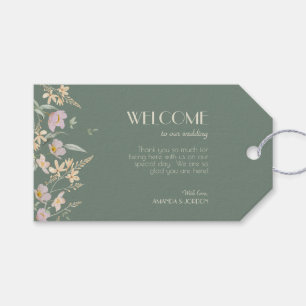 Étiquettes-cadeau Fleur sauvage Sage Deco Mariage Tags cadeaux