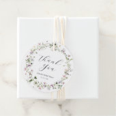 Étiquettes Cadeau Fleur sauvage violette délicate Merci (En situation)