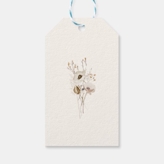 Étiquettes-cadeau Fleur sauvage Whimsical Meadow Sage Mariage Bienve (Dos)