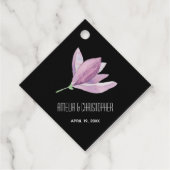 Étiquettes Cadeau Fleur violet Merci (Devant)