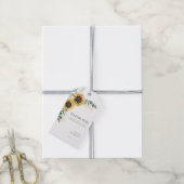 Étiquettes-cadeau Fleuron floral vert 50e anniversaire (Avec de la ficelle)