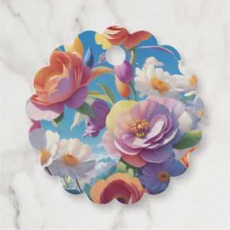 Étiquettes Cadeau Fleurs