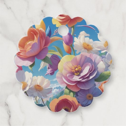 Étiquettes Cadeau Fleurs (Devant)