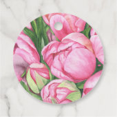 Étiquettes Cadeau Fleurs aquarelle - douche de mariage (Dos)